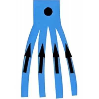 Paw Shape for promoting lymphatic flow and reducing localized swelling